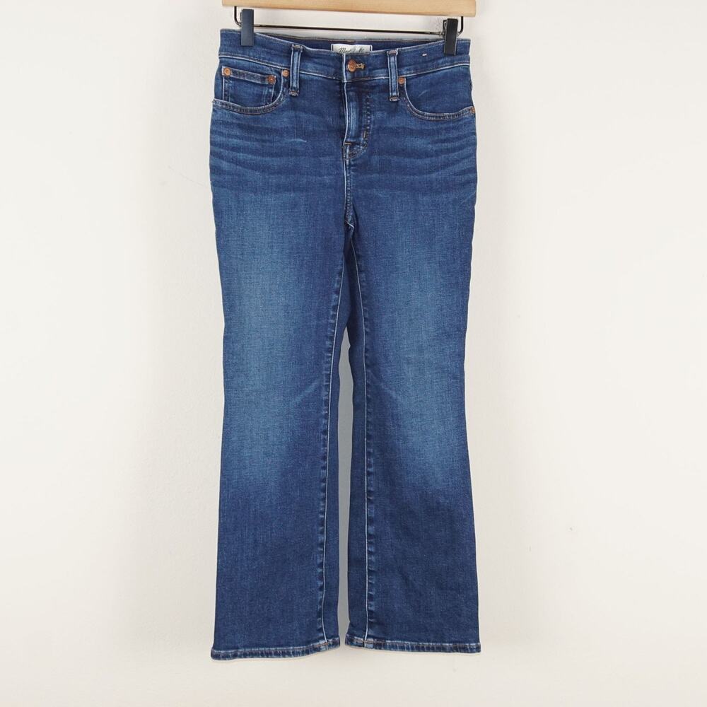 Madewell Mid Rise Kick Out Blue Crop Jeans Womens Sz 26 Petite